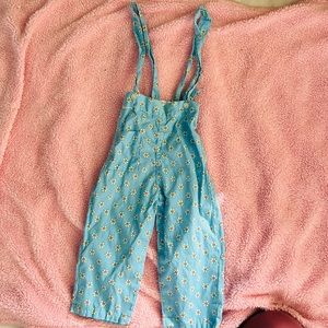 Vintage daisy baby overalls